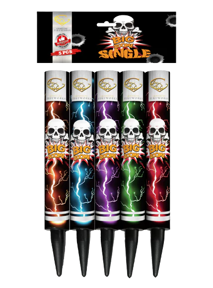 Big Boom Single Shot Roman Candles Pack Of 5