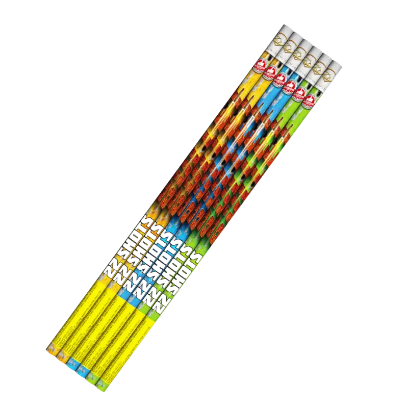 Bullet 22 Shot Roman Candles Pack Of 6