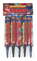 Power Bombs Single Shot Roman Candles Pack Of 5