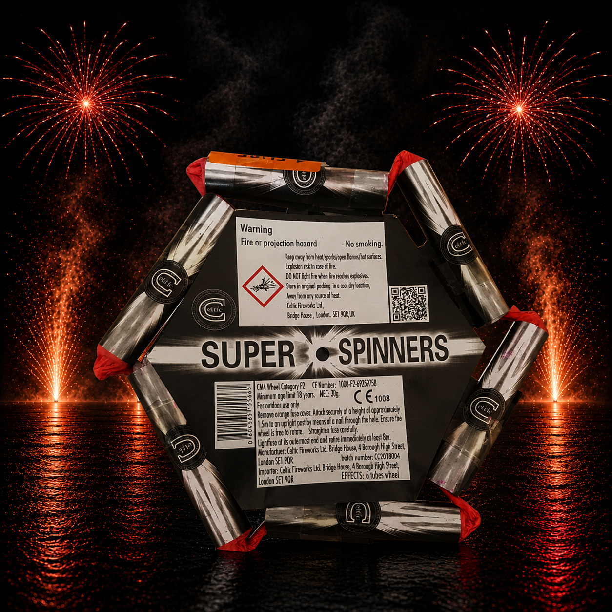Super Spinners Wheel Firework Fountain – High-Speed Spinning Action