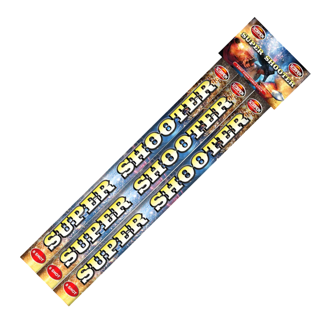 Super Shooter Roman Candles Pack Of 3