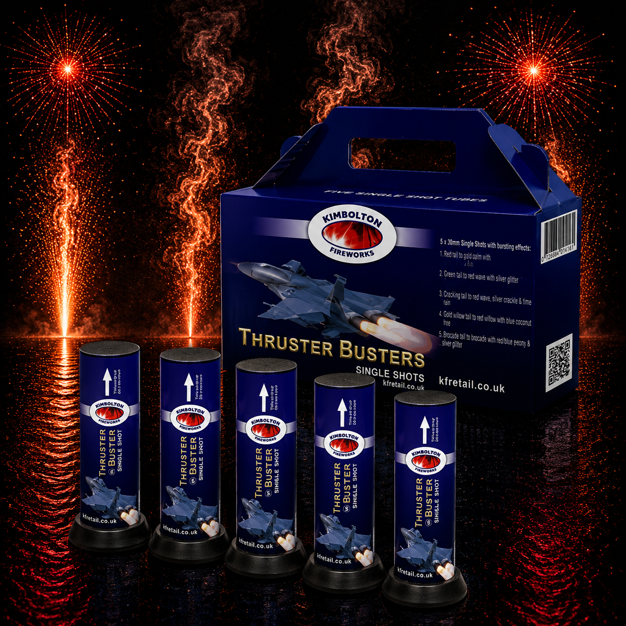 Thruster Busters Roman Candle Pack – 5 Powerful Shots